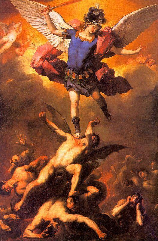 The Archangel Michael Flinging the Rebel Angels into the Abyss,  Luca  Giordano